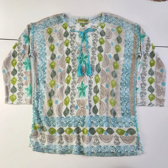 Sigrid Olsen Tunic Long Sleeve  Top Small - Picture 5 of 14